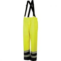 Pantalon De Pluie À Bretelles Fluorescent Jaune De Taille L