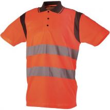 Polo Tricot De Haute-visibilité Orange En Taille Xxl