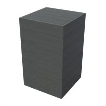 Espace Urbain - Assise modulaire Cube 60x60x97 cm Gris - Polyéthylène recyclé - Fixation à sceller - 25 ans garantie