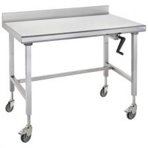 Table Sur Roues À Dosseret À Hauteur Réglable Ergonomix 700x1800 Mm