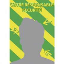 Miroir Consigne De Sécurité - Jaune Et Vert - 280x360 Mm