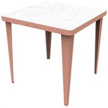 Table Réunion Ensemble Blanc/terracotta