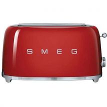 Grille-pain Multi-fente Smeg 4 Tranches Rouge - Tsf02rdeu