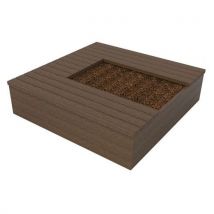 Jardinière Eden 180 X 180 Cm Avec 3 Assises En U - Marron