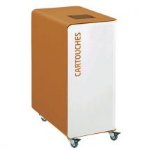 Borne De Tri 90l Cubatri Mobile Blanc/marron