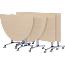 Pack Axe 2 Tables 160x68 + 2 Demi-lunes 136x68 Erable/alu