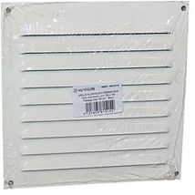 Grille d'aluminium blanc à persienne - 150x150mm - Anti-insectes - Intérieur/Extérieur