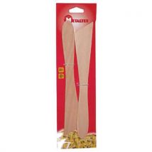 Lot De 2 Spatules Plate En Bois 30cm