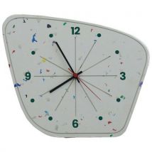 La Grande Horloge Confettis Chiffres Bleu Paon