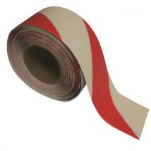 Rouleau En Largeur 10cm X 30m De Long Rouge Et Blanc