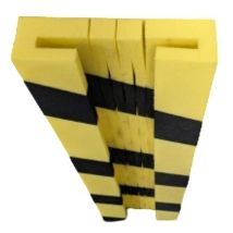 AE&T - Amortisseur de choc IPNIPE pour piliers IPN et IPE - Polyéthylène Noir/Jaune - 780x155x40mm - Protection et Amorti