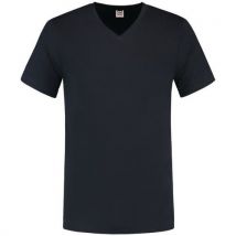 Tee-shirt Col V Fitted 101005 Navy Xs - Unisexe