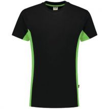 Tee-shirt Bicolor 102004 Black-lime M - Unisexe