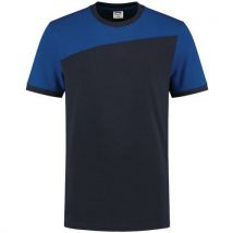 Tee-shirt Bicolore Coutures 102006 Navy-royalblue M - Unisexe
