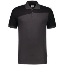 Polo Bicolore Coutures 202006 Darkgrey-black 6xl - Unisexe