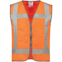 Gilet De Sécurité Norme Nl Rws Zippé Fluor Orange Xs-s - Unisexe