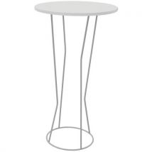 Mange Debout Cyclo Ø 60 Cm Plateau Blanc Piètement Gris