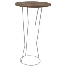 Mange Debout Cyclo Ø 60 Cm Plateau Chêne Colorado Piètement Gris