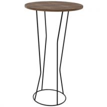 Mange Debout Cyclo Ø 60 Cm Plateau Chêne Colorado Piètement Noir