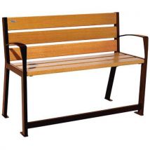 Banc Silaos Sénior 2 Places Chêne Clair Aspect Corten