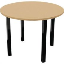 Table Réunion Arche Ø 100 Cm 4 Pieds Hêtre / Noir