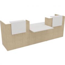 Banque D'accueil Filia + Pmr Centré 3 M Blanc/chêne Fil