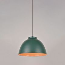 Corep - Suspension dôme Dock Vert Bistro - Métal Acier - 60W E27 - 47x47x30cm