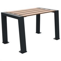 Banquette Berlin 1 Place Lames Chêne Clair/métal Gris 7016