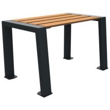 Banquette Berlin 1 Place Lames Teck/métal Gris 7016