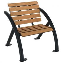 Banc Sydney 1 Place Lames Teck/métal Gris 7016