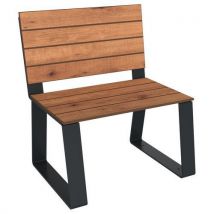 Banc Havane 1 Place Effet Lames Pin Tyrol/métal Gris 7016