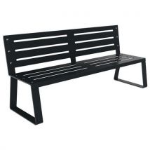 Banc Havane 1.80 M Métal Ajouré Gris 7016