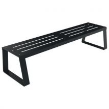 Banquette Havane 1.80 M Métal Ajouré Gris 7016