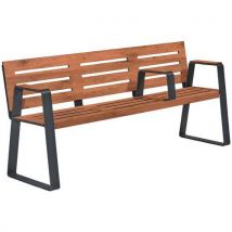 Banc Havane 2 M Pmr - Ajouré Pin Tyrol/métal Gris 7016