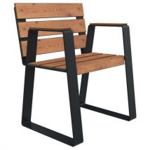 Banc Havane Pmr 1 Place Lames Pin Tyrol/métal Gris 7016