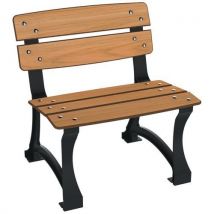 Banc Prague 1 Place Lames Teck/fonte Gris 7016