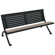 Banc Venise 1.80 M Ajouré Lames Chêne Clair/métal Gris 7016