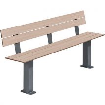 Banc Cancale 1.80 M Lames Chêne Clair/métal Gris 7016