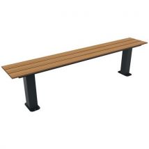 Banquette Cancale 1.80 M Lames Teck/métal Gris 7016