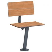 Banc Nairobi 1 Place Effet Lames Teck/métal Gris 7016