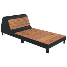 Méridienne Madrid Lames Pin Tyrol/métal Gris 7016