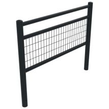 Buton Design - Barrière LIZEL 1.50 m - Grillage Métal Gris 7016 - Acier Anodisé - 100 cm Hauteur - 5 Ans Garantie