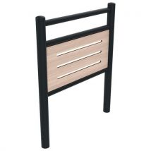 Barrière Hesi 1 M Tête Bombée Chêne Cl Ajouré/mét Gris 7016
