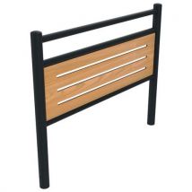 Barrière Hesi 1.50 M Tête Bombée Teck Ajouré/métal Gris 7016