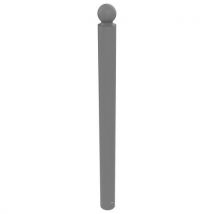 Potelet Boopi Tête Boule Métal Htr 1 M Ø 90 Mm - Gris 9006