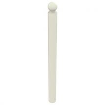 Potelet Boopi Tête Boule Métal Htr 1 M Ø 90 Mm - Blanc 9010