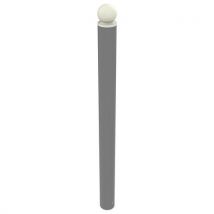 Potelet Boopi Pmr Tête Boule Métal Ht 1.20m Ø102mm Gris 9006