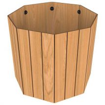Jardinière Florim Octog. 310 L Hteur 1 M Teck Effet Lames