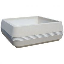 Jardinière Gravy Carrée 450 L Béton Blanc Sablé