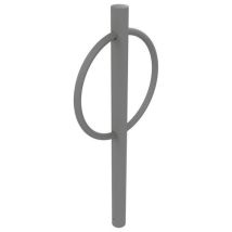 Buton Design - Support-vélos PARKEA double tête bombée - Métal Gris Clair - 2 places - 120cm - Extérieur - Garantie 5 ans